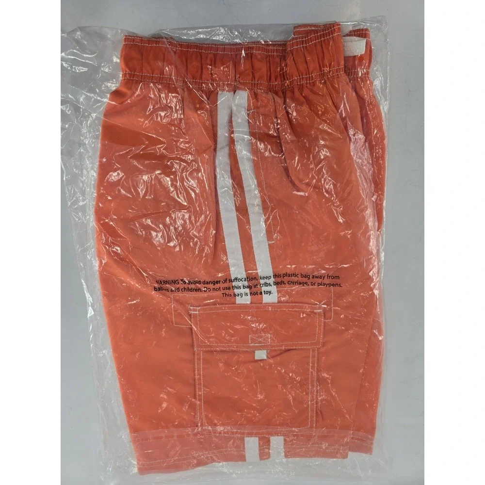 NWT Kanu Surf Men's Barracuda Swim Trunks - Color Orange‎ - Size M